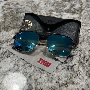 Ray-Ban Black and Gold Sunglasses